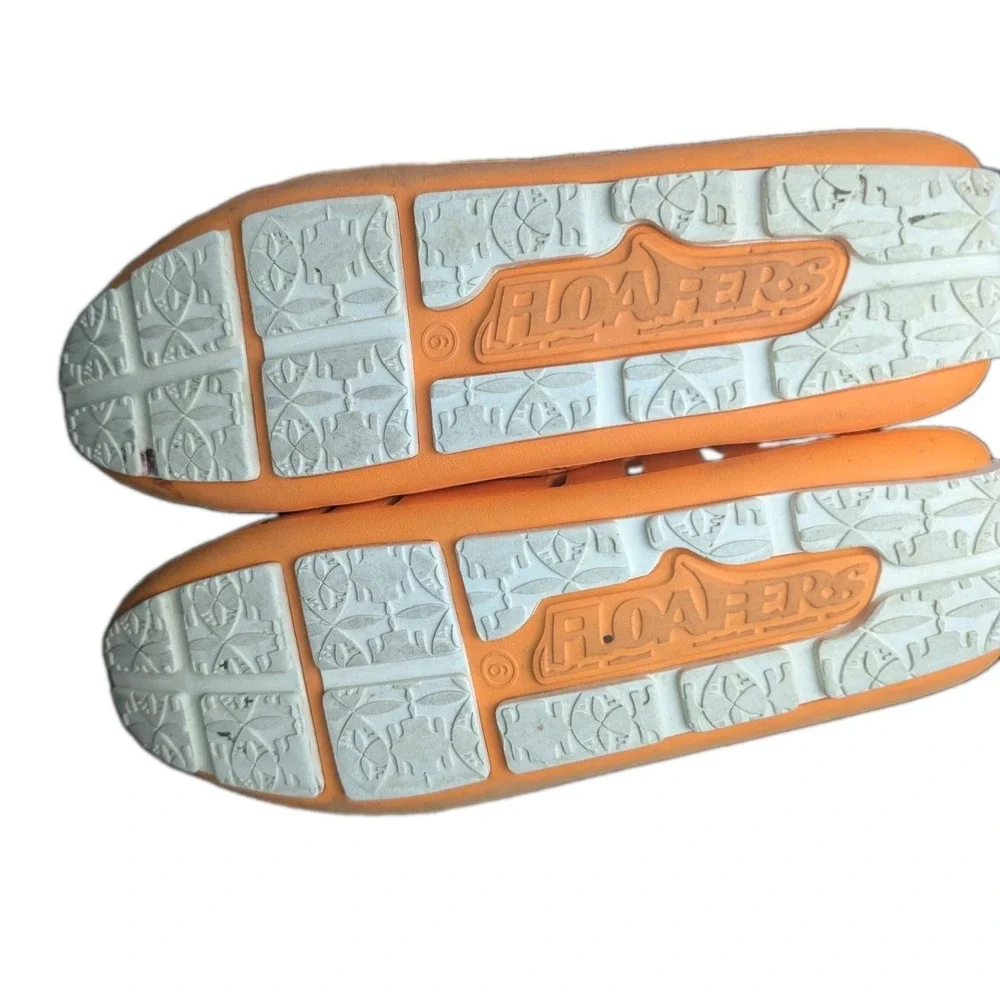 Floafers Orange Foam Penny Loafers Men's Size 9 Lightweight Waterproof Boat Shoe